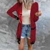 Cárdigan informal de mujer con estampado de Halloween, manga larga y bolsillos