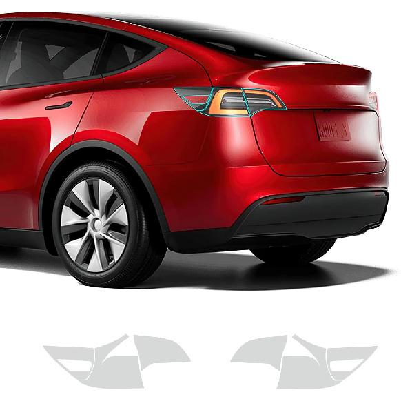 (6Pcs - 1 Set Front and Rear Door Angles Precut PPF for Tesla Model Y 2020-2025 (Not for Juniper) Gloss Clear 8.5mil TPU Car Paint Protective Film