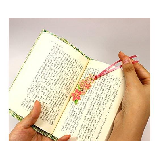 Stained Glass Style Die-Cut Bookmark - Cherry Blossom Gold 12531