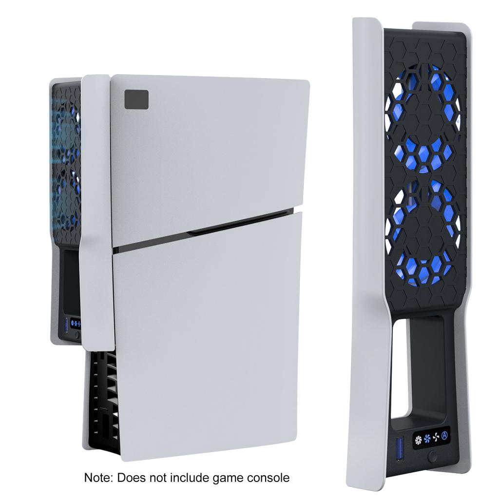 Cooling System with Adjustable Speed External Cooler with LED Light and USB 3.0 Port Compatible for PlayStation 5 Slim/Pro