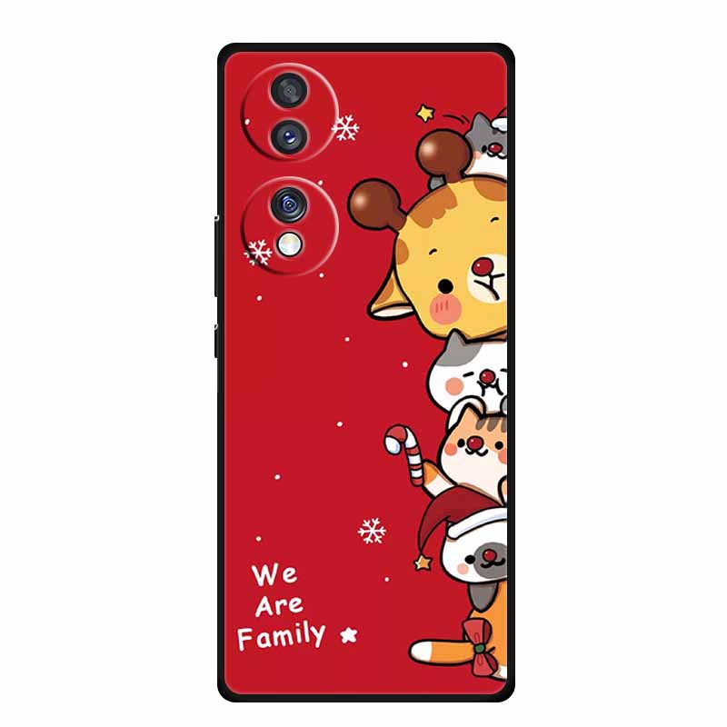 Case For Honor 70 Pro Plus Christmas Soft Silicone TPU Phone Back Cover For Huawei Honor 70 Pro+ Honor70 Lite Cartoon Capa Funda