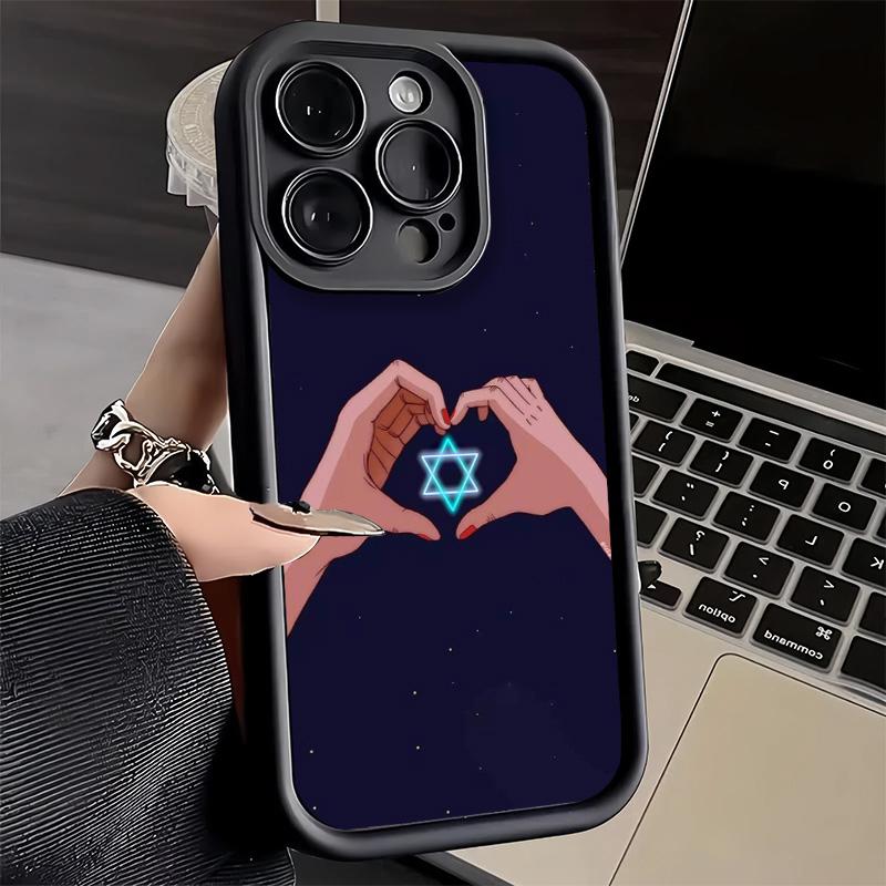 Phone Case for iPhone 17 Air 16E 15 16 Pro Max David Jewish Star Symbol Cover 14 Plus 13 12 Mini Soft Shell Silicone Fundas