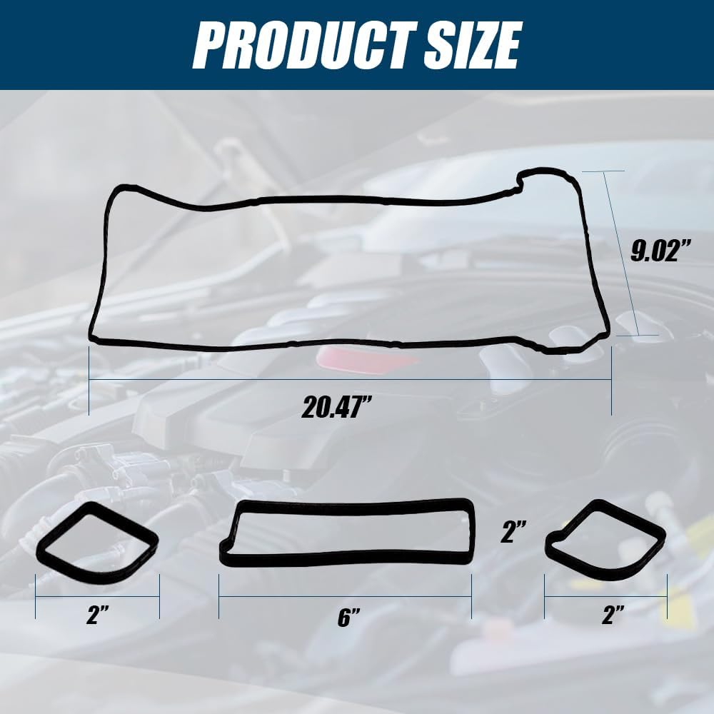 Valve Cover Gasket Set, VS 50639 R-1 Engine Valve Cover Gasket Compatible With 2004-2017 Ford Escape Focus Fusion Ranger 2003-2013 Mazda 3 5 6 3