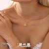 Mili 5A Shiny Zircon Snowflake Choker Necklace, 18K Gold PVD-Plated, Non-Fading Women's Jewelry
