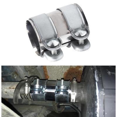 2 Inch Exhaust Pipe Clamp Clip  Tube Pipe Connector Joiner Sleeve Clamp Adjustable Stainless Steel Kit DIY Tool Car Accessories