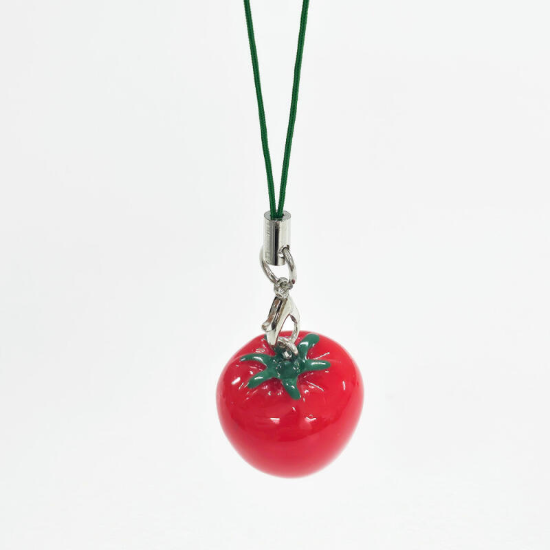 Cherry Tomato Cell Phone Smartphone Bag Keychain Keyring