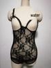 European & American Lace Open Crotch See-through Sexy Lingerie Bodysuit