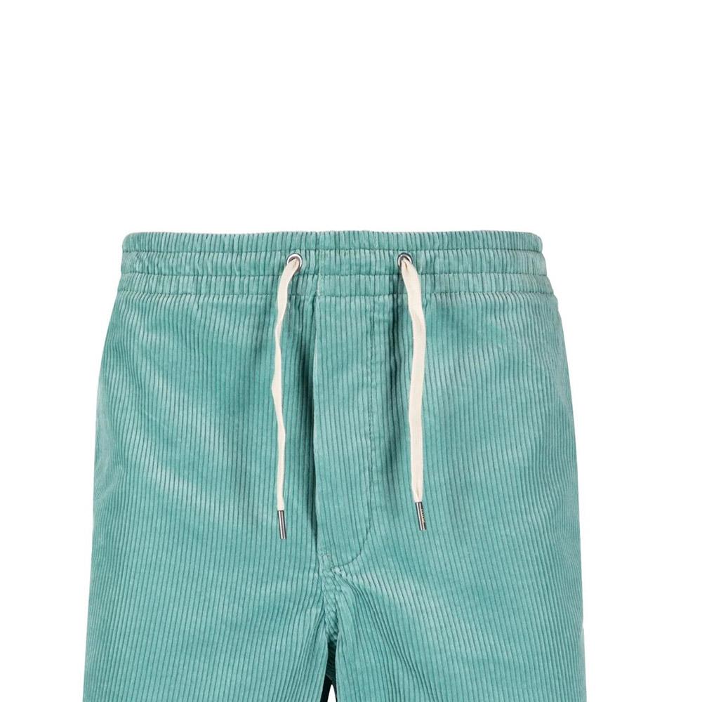 Polo Ralph Lauren SS23 Solid Color Casual High-Waisted Drawstring Straight-Leg Shorts Men Shorts Blue-Green 710800214-011