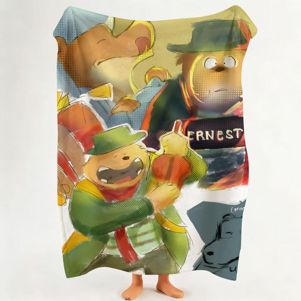 Movie E Ernest C Celestine Throw Flannel Throw Blanket Suitable for Sofa,Living Room,Bedroom