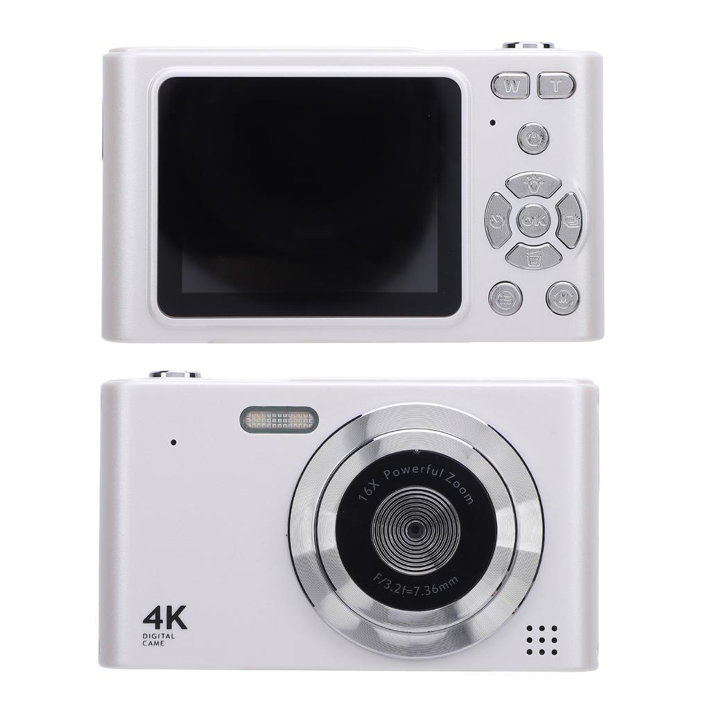 Digital Camera 16x Zoom 4K 48MP 2.4 Inch   Screen Anti Shake Video Recording Compact Digital Camera for Travel with Flash