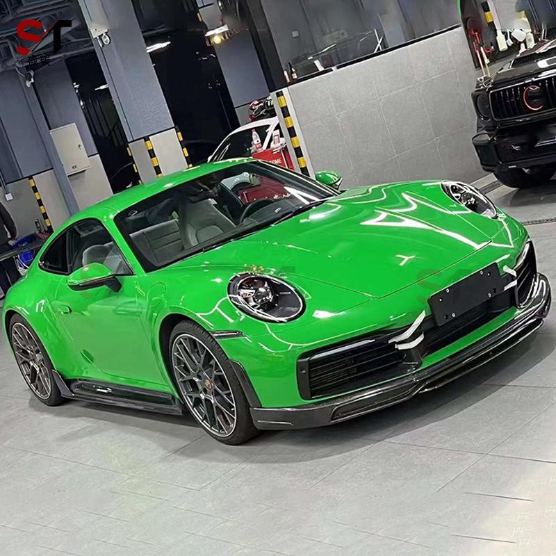 Porsche 911 992 Techart Style Carbon Fiber Kit: Front & Rear Lips, Side Skirts, Air Ducts, Corner Protectors