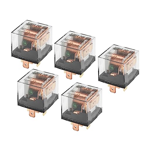 

A ABSOPRO Waterproof Relay DC 5 Pin Relay Charging Case Universal Car Durable Plastic Transparent 5pcs 24V 24V