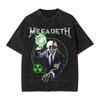 Rust In Peace Target Rock Washed T Shirts Streetwear Fashion T-Shirt Megadeths Tees Tops Men Women Graphic Printed