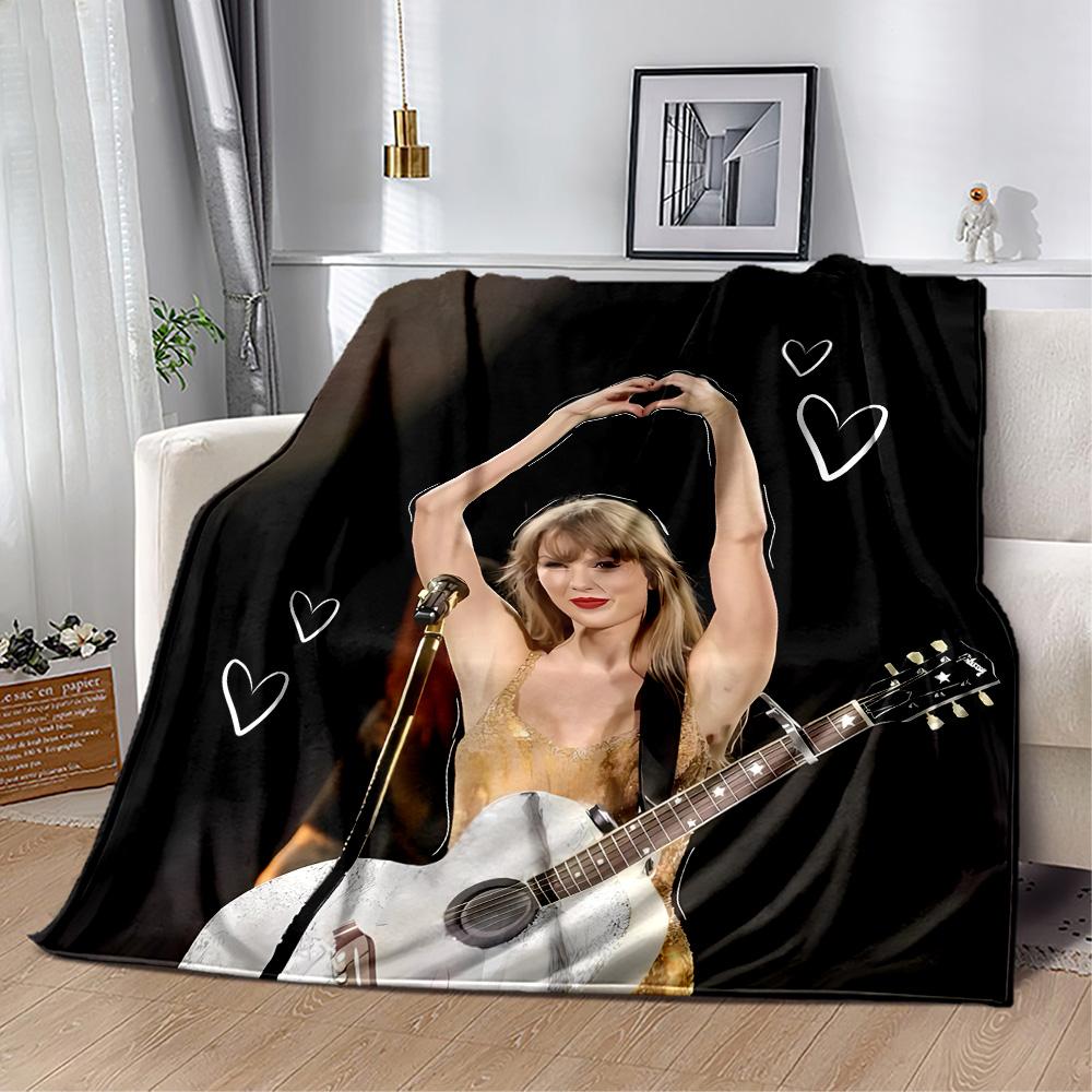 Taylor Swift's Glittery Performance Blanket Warmthful Decor Great for Bed Livingroom Picnics for All Seasons Stylish Decor