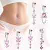 Butterfly Design Fake Belly Ring Zircon Belly Button Rings Navel Rings  Fashion Accessory