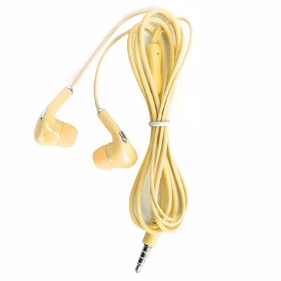 Kabelgebundener Sport-Kopfhörer, 3,5 mm, universeller HiFi-Musik-Bass-Ohrhörer mit Mikrofon, gelb