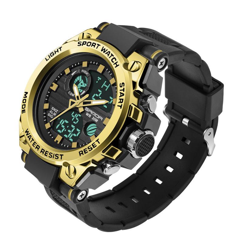 Sanda Large Dial 739 Male Student Fashion Multifunctional Double Display Waterproof Electronic Watch