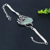 Natural Prehnite Gemstone Handmade 925 Sterling Silver Bracelet 7-8" y0H07