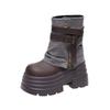 Cm Thick-soled Denim Stacked Short Boots Autumn New Small Man Heightening Martin Boots Pant Tube Boots Women
