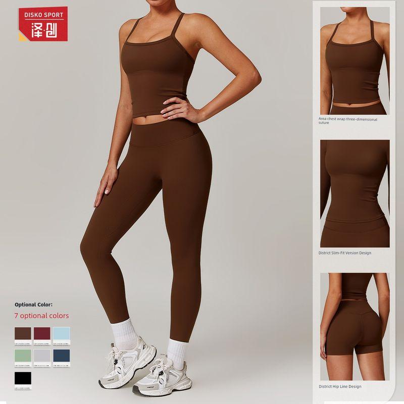 Guangzhou Zechuang Clothing Co., Ltd. European and American Tight Sanding Yoga Suit Quick-Drying Workout Clothes Winter Outdoor