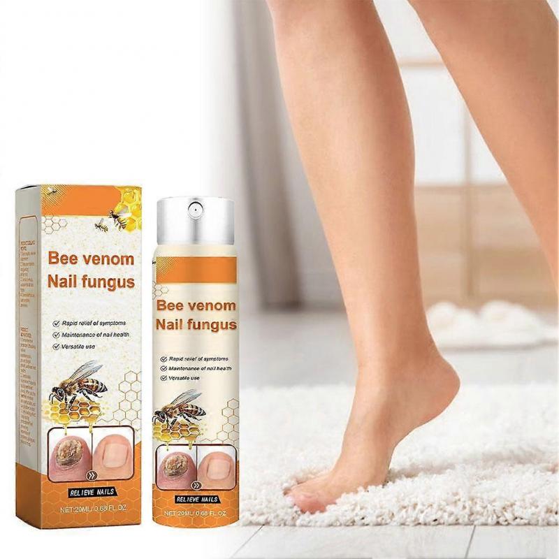 Bee Venom Nail Fungus Treatment Spray 20ml Natural Antifungal Solution for Healthy Nails Fast Acting Odorless