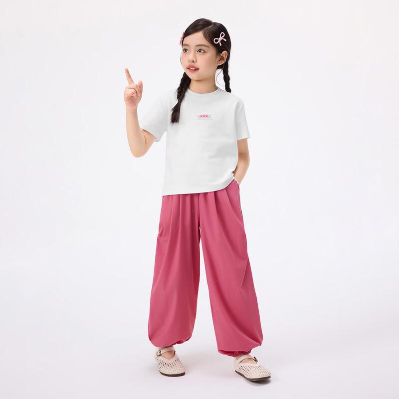 Xiaoyinman Girls' Breathable Antibacterial Short-Sleeve T-Shirt