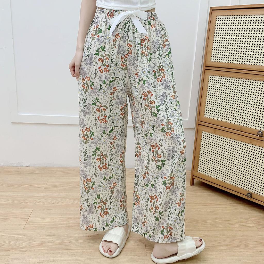 Cotton Silk Pajama Pants for Women, New Summer Style, Thin Cotton Casual Pants, Can Be Worn Outside, Large Size Home Pants