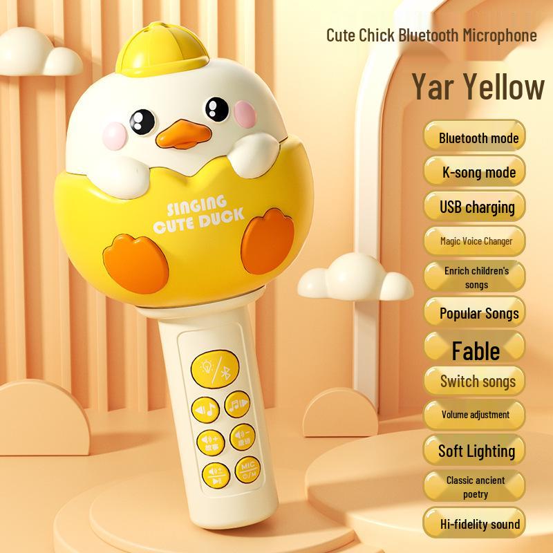 Kids' Bluetooth Karaoke Microphone: All-in-One Singing and Storytelling Toy