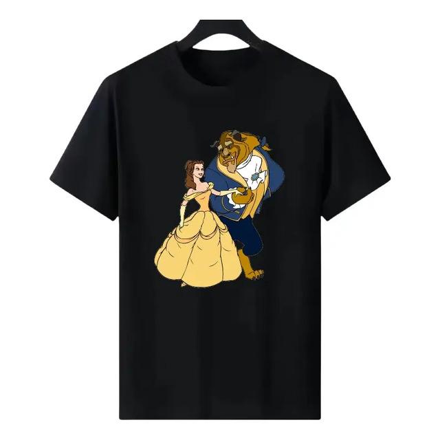 Camiseta De Dibujos Animados De La Bella Y La Bestia L