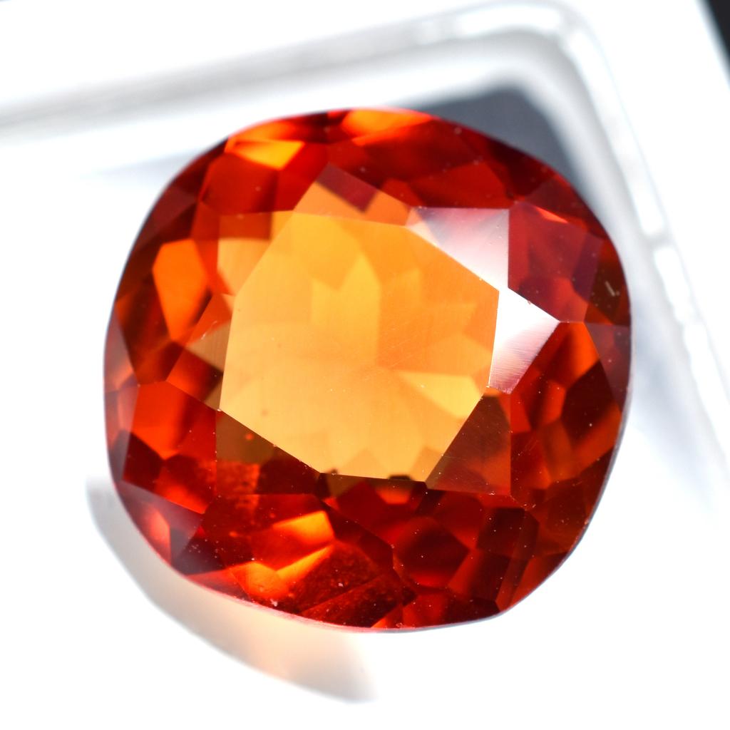 Natural Fire Orange Sapphire Square Cushion Cut 4.80 Ct Loose Gemstone CERTIFIED
