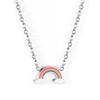 Rainbow Necklace Women's Simple Temperament Sweet Wind Personality Color Drip Necklace Stainless Steel Clavicle Chain