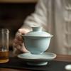 Tradiție Chineză Ceramică Ru Kiln Gaiwan Porțelan Făcut Manual Bol pentru Ceai Bol de Ceai Maestrul Bol de Ceai de Casă Ustensile de Ceai pentru Călătorie 135ml