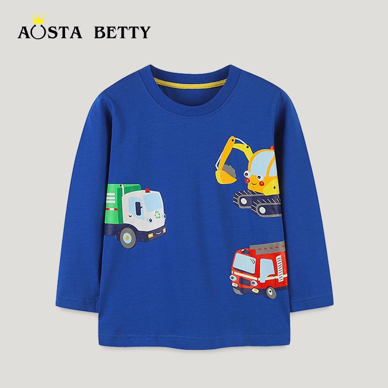 Autumn Boys  Cotton Long Sleeve Cartoon T-shirt 3Y