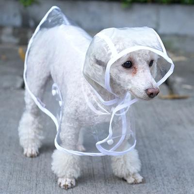 Pláštěnka pro psa Transparentní PU Oblečení pro psy Módní pončo Nepromokavý kabát pro psy Plášť pro psy Malý pes Kočka Čivava Teddy Oblečení do deště