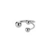 Spherical Personality Ring Women's Gold Steel Size Ball Ring Premium Niche Accessories
