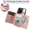 Wallet Shoulder Strap Phone Case For iPhone 16 15 14 13 12 11 Pro Max Fashion Lanyard Leather Card Slot Cover For 16 15 14 Plus