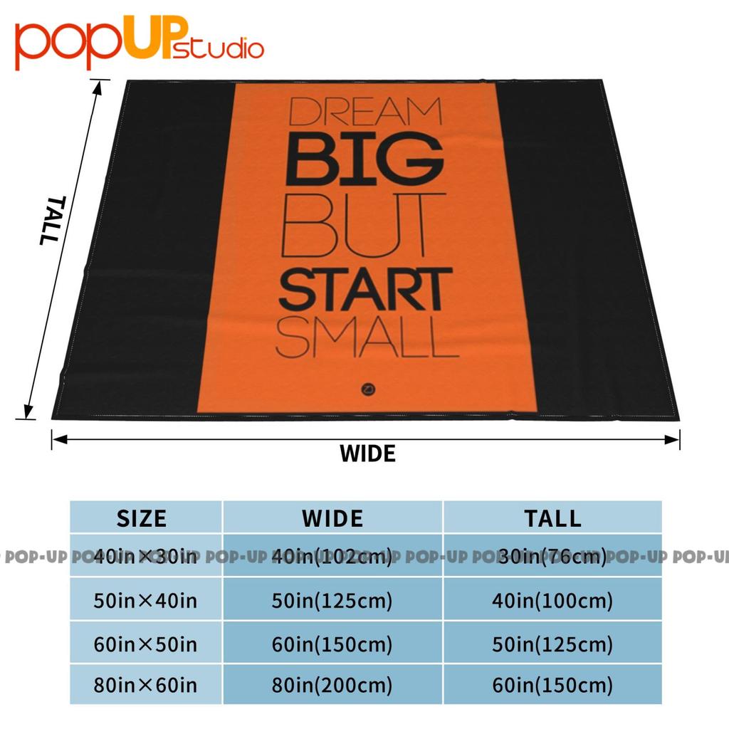 Dream Big But Start Small Ultra-Soft Blanket Quilt Winter Sofa Cover Bed Covers
