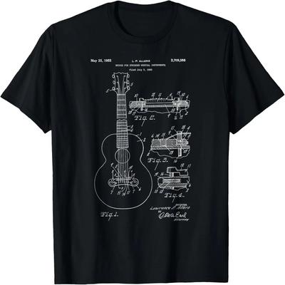 Klassisches Vintage Patentdruck 1955 Gitarrensteg T-Shirt