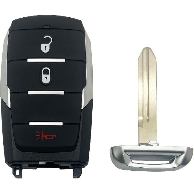 Keyless Entry Remote Key Fob Cover Case fit for     Dodge Ram 1500 Key Fob Shell (Button 3)