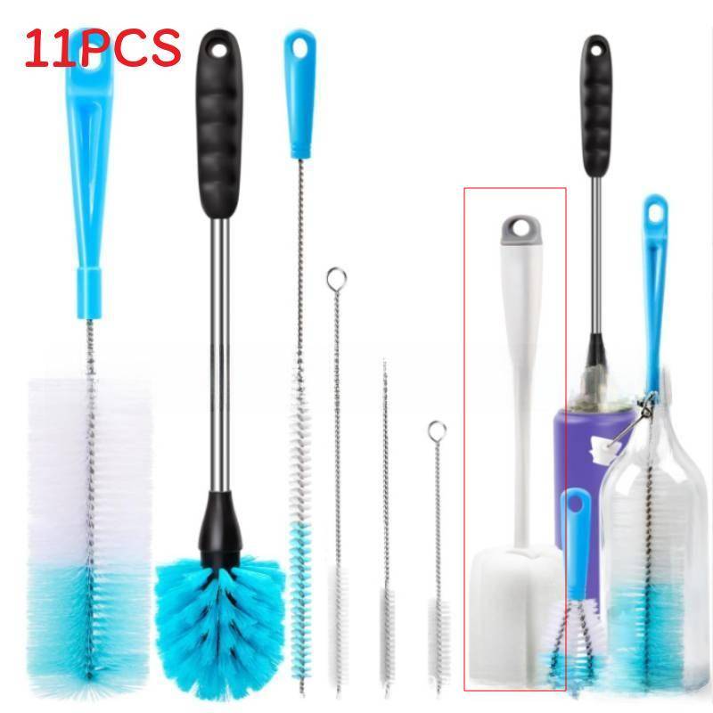 

Набор щеток для мытья пивных бутылок с узким горлышком, бутылок для воды и трубок белый