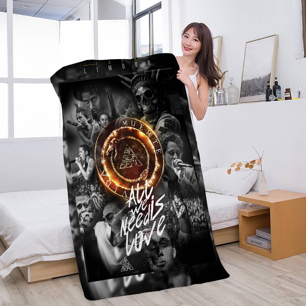 Canserbero Pop Music Singer Star Beach Towel Colorful Bath Towels for Girl Microfiber Quick Dry Sand Free Beach Yoga Spa