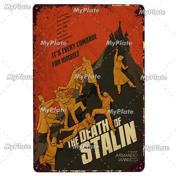 Russian Metal Sign Plaque Tin Sign Plate Wall Decor For Bar Club Man Cave Aviation Poster Classical Stalin Leader Poster