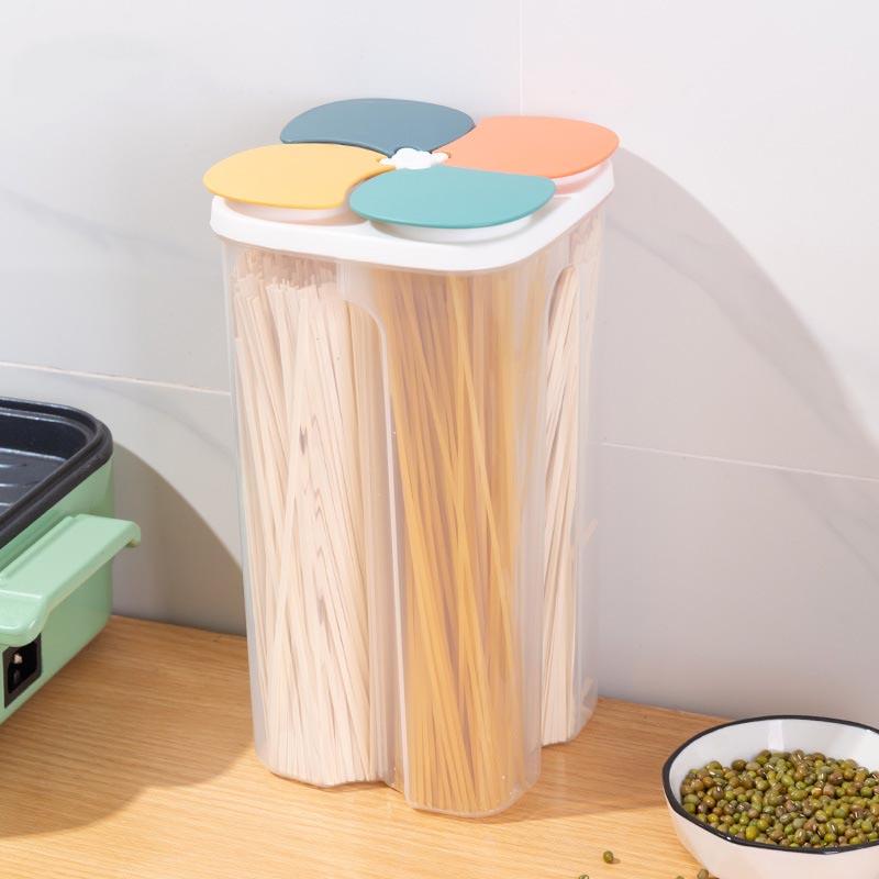 Cereals Storage Box Sealed Jar with Lid Grain Noodle Tea Food Keep Fresh Container Kitchen Storage Supplies