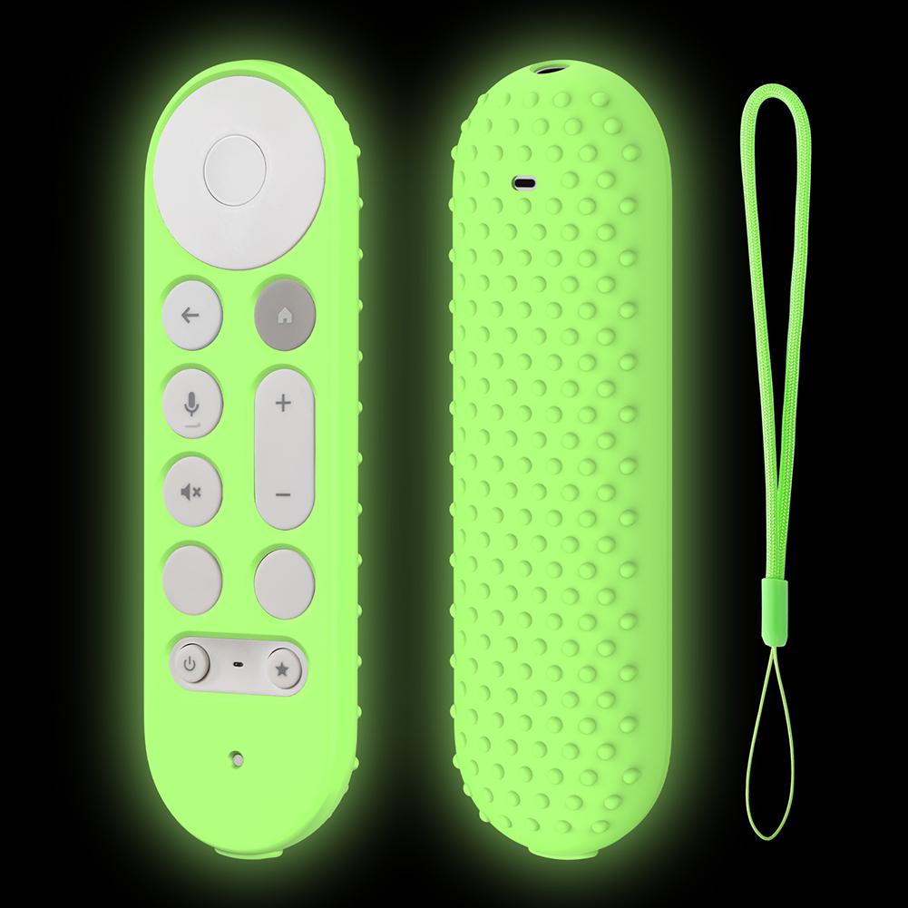 Silicone Remote Case Anti-Slip TV Remote Control Case with Lanyard Remote Protective Case for Google TV Streamer 4K Voice Remote