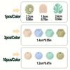55PCS daisy silicone bead set, featuring leaves and arches, suitable for DIY jewelry, keychains, bracelets, and handmade items
