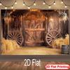 2D Flat Printing Country Barn Backdrop for Wedding & Farm Birthday