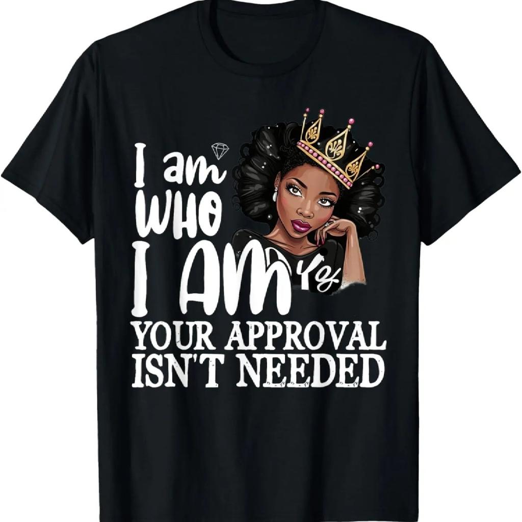 Black Melanin Queen Curly Natural Afro African American T-Shirt