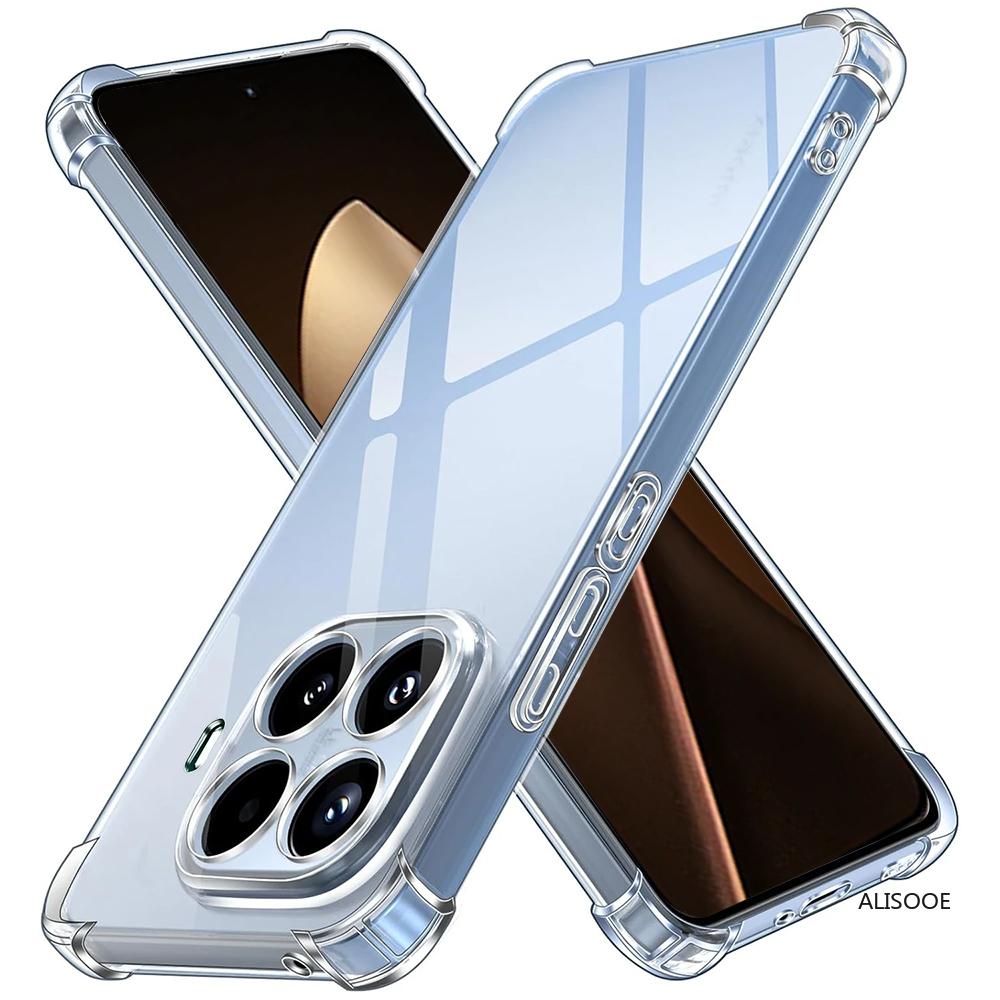

Transparent Case for Xiaomi 15T Pro Mi 15T 5G Protective Cover TPU Clear Four Corners Shockproof Coque Fundas for Xiaomi 15T чистий