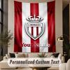 Custom Text Tapestry Monaco FC Print Wall Tapestry Indoor Living Room Wall Decor