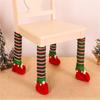 Christmas Cute Elf Table Leg Covers Chair Foot Covers Enhances the Holiday Spirit In Your Living Space